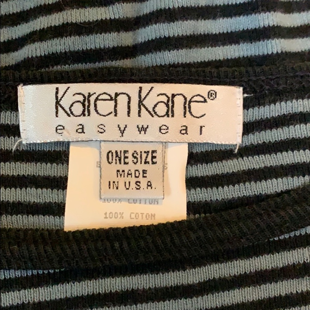 Karen Kane Easy Wear Long Sleeved Striped Shirt - Picture 12 of 15